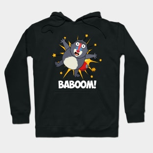 Baboom Funny Exploding Monkey Baboon Pun Hoodie